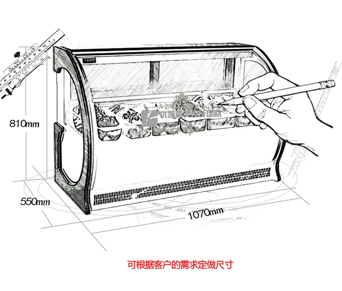 億彩-VIP-BQG台式冰淇淋展示柜（厂长推荐）